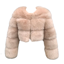 Load image into Gallery viewer, BUFFY Faux Fur Cropped Coat